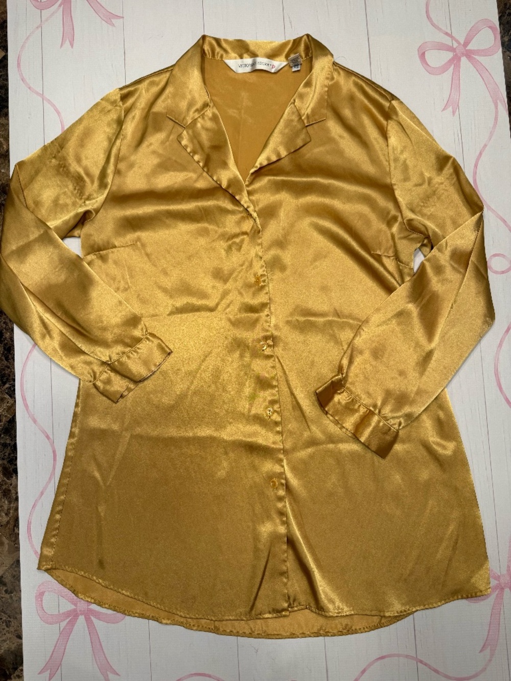 Vintage 90's Victoria's Secret Satin Sleepshirt Size L